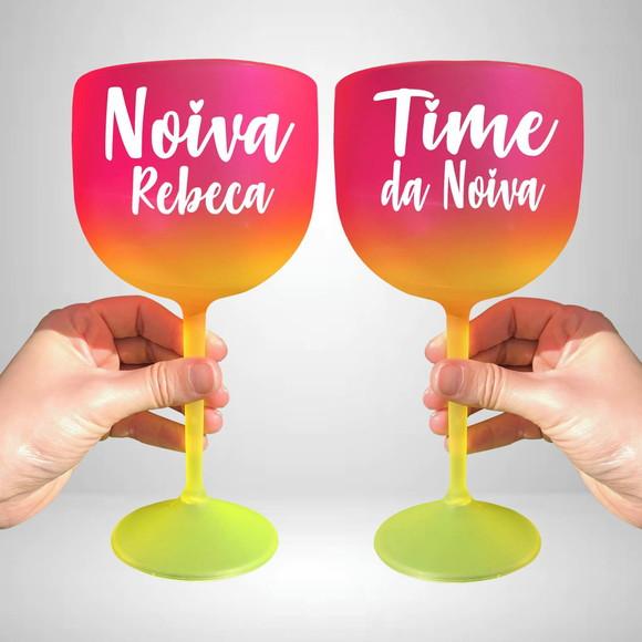 Taça de Gin Degradê Noiva e Time da Noiva