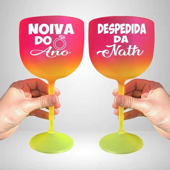 Taça de Gin Degradê Noiva do Ano Despedida de Solteira