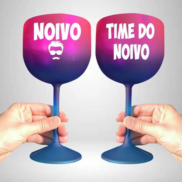 Taça de Gin Degradê Noivo e Time do Noivo