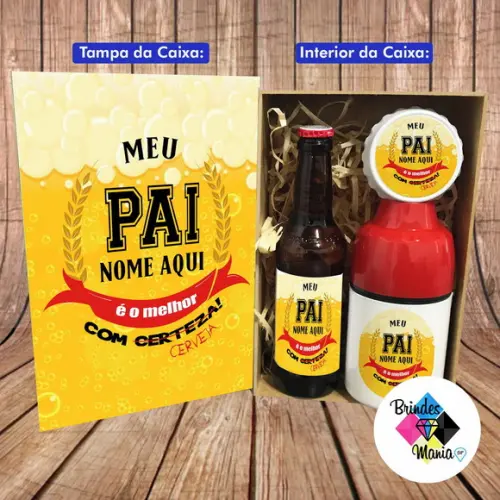 Kit Super Cervejeiro Meu Pai É o Melhor com Certeza