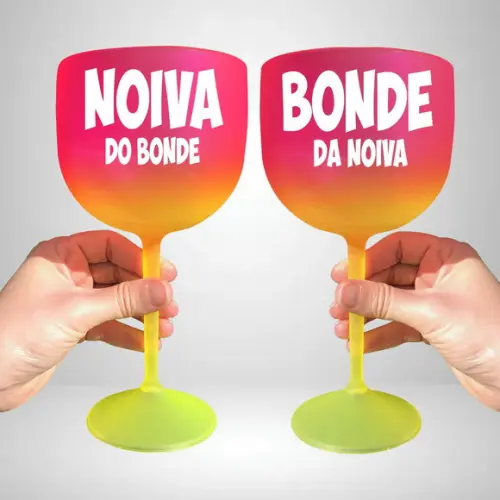 Taça de Gin Degradê Noiva e Bonde da Noiva