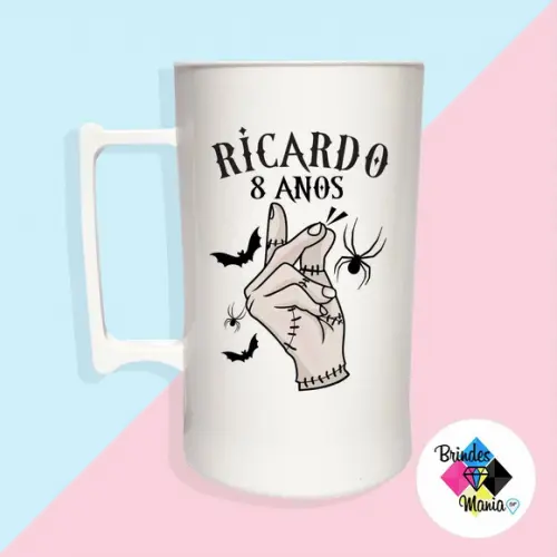 Caneca Acrilica Personalizada Wandinha 500ml