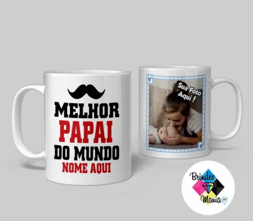 Caneca de Cerâmica Personalizada Melhor Papai do Mundo