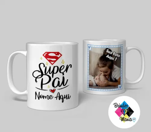 Caneca de Cerâmica Personalizada Super Pai