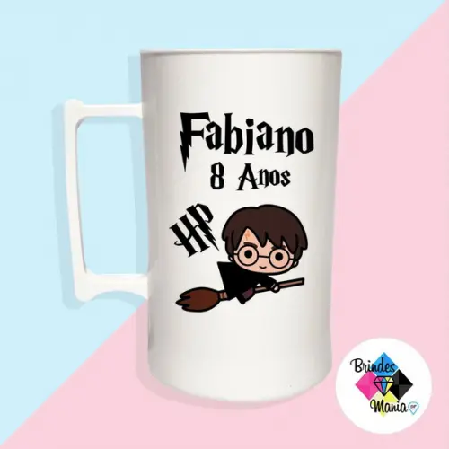 Caneca Acrilica Personalizada 500ml Harry Potter