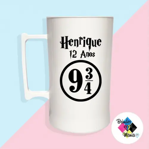 Caneca Acrilica Personalizada 500ml Harry Potter