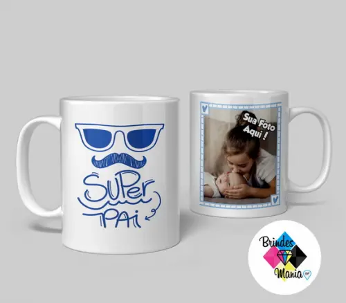 Caneca de Cerâmica Personalizada Dia dos Pais Super Pai