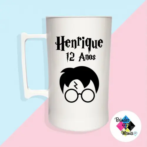 Caneca Acrilica Personalizada 500ml Harry Potter