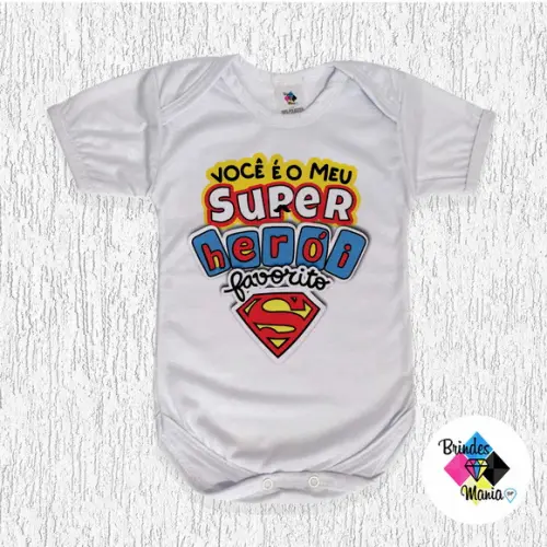 Body Bebe Personalizado Pai Meu Super Heroi Favorito