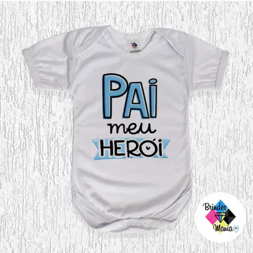 Body Bebe Personalizado Pai Meu Herói