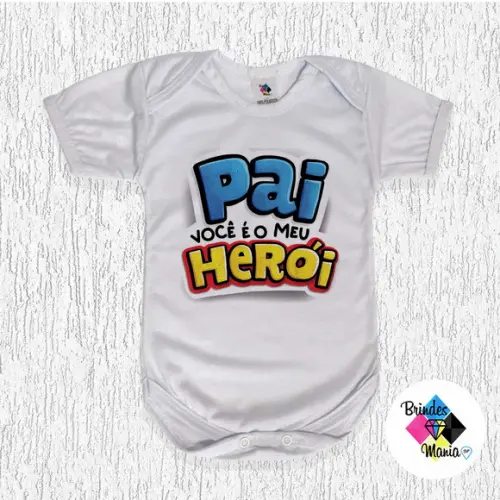Body Bebe Personalizado Pai Você É Meu Herói