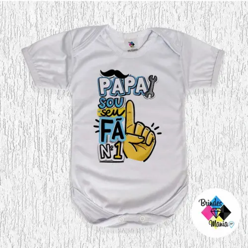 Body Bebe Personalizado Fã Numero 1 do Papai