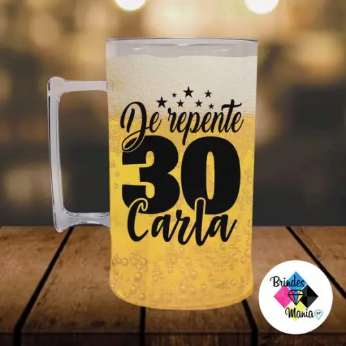 Caneca de Chopp Acrilica 500ml Personalizada de Repente 30