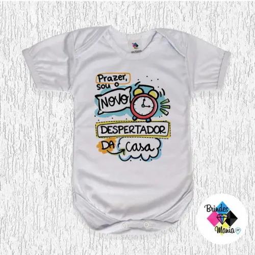 Body Bebe Personalizado Novo Despertador da Casa