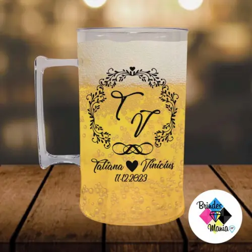 Caneca de Chopp Acrilica 500ml Personalizada Despedida