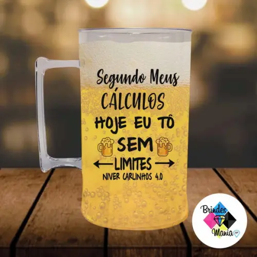 Caneca de Chopp Acrilica 500ml Personalizada sem Limites