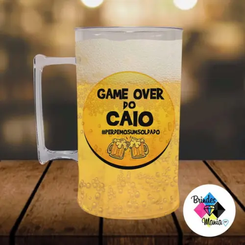 Caneca de Chopp Acrilica 500ml Personalizada Despedida Solte