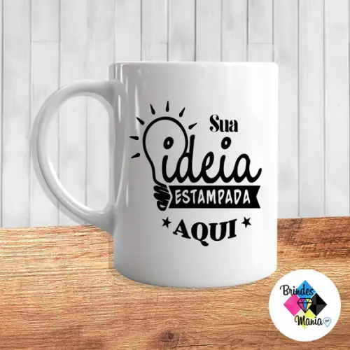 Caneca de Cerâmica Personalizada com a Sua Ideia