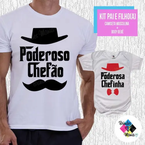 Kit Camiseta Dia dos Pais Poderoso Chefão