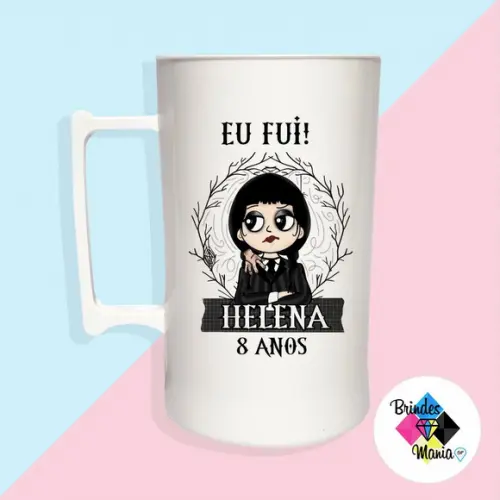 Caneca Acrilica Personalizada Wandinha 500ml