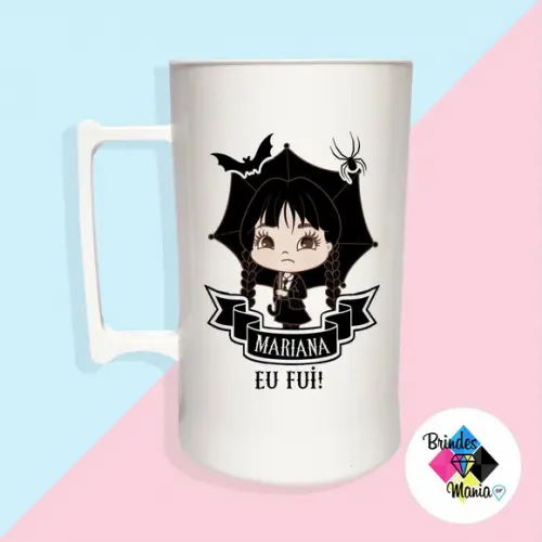 Caneca Acrilica Personalizada Wandinha 500ml