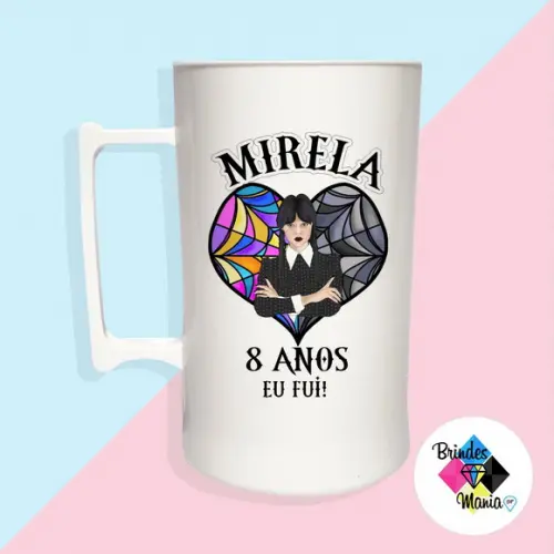 Caneca Acrilica Personalizada Wandinha 500ml