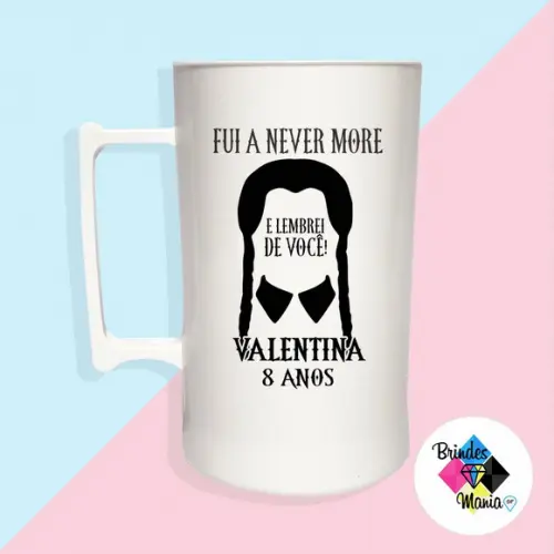 Caneca Acrilica Personalizada Wandinha 500ml