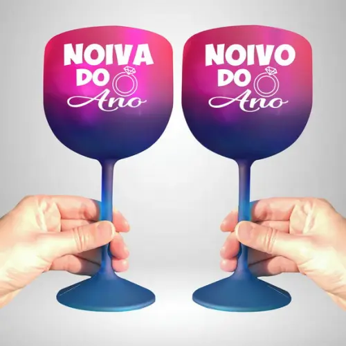 Taça de Gin Degradê Noivo e Noiva do Ano