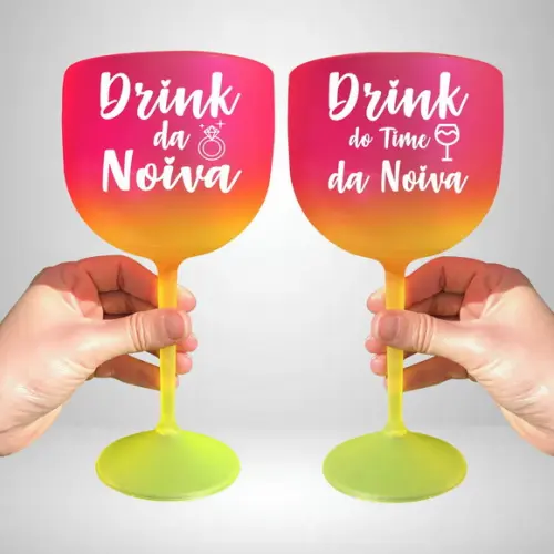 Taça de Gin Degradê Drink da Noiva e Drink do Time da Noiva