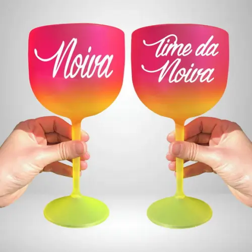 Taça de Gin Degradê Noiva e Time da Noiva