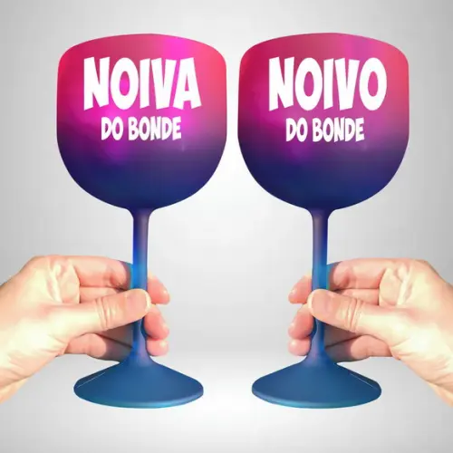 Taça de Gin Degradê Noiva do Bonde e Noivo do Bonde