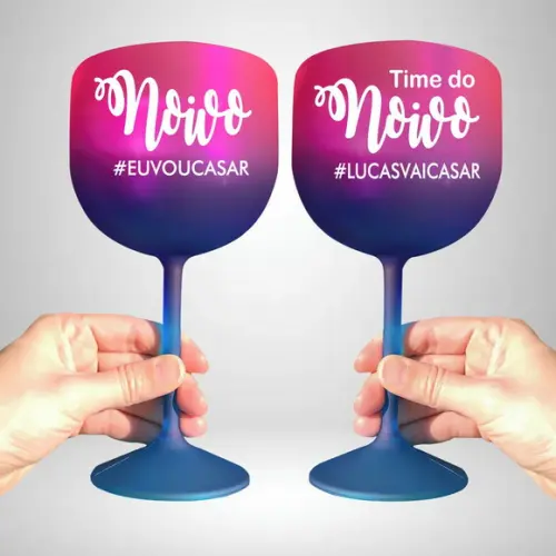 Taça de Gin Degradê Noivo e Time do Noivo