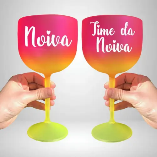 Taça de Gin Degradê Noiva e Time da Noiva
