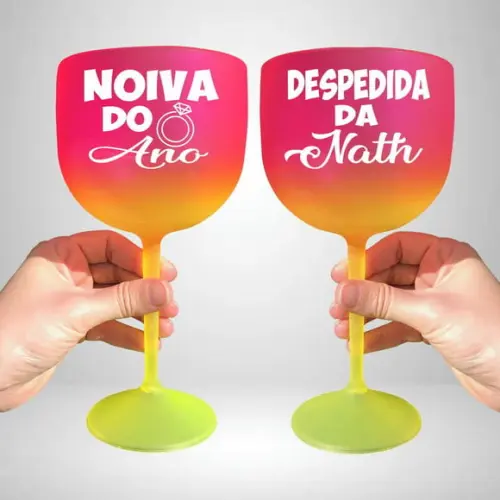 Taça de Gin Degradê Noiva do Ano Despedida de Solteira