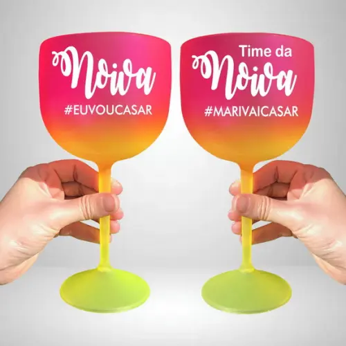 Taça de Gin Degradê Noiva e Time da Noiva