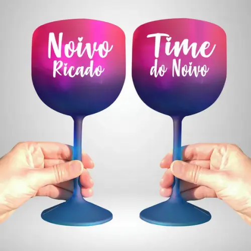 Taça de Gin Degradê Noivo e Time do Noivo