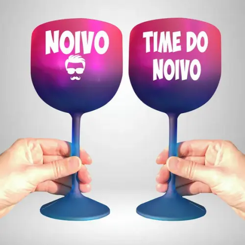 Taça de Gin Degradê Noivo e Time do Noivo