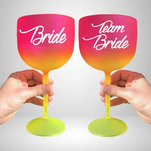 Taça de Gin Degradê Bride e Team Bride