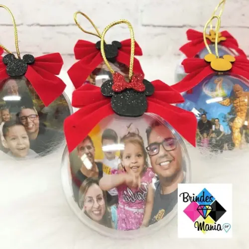 Bolas de Natal Disney Personalizadas com Foto