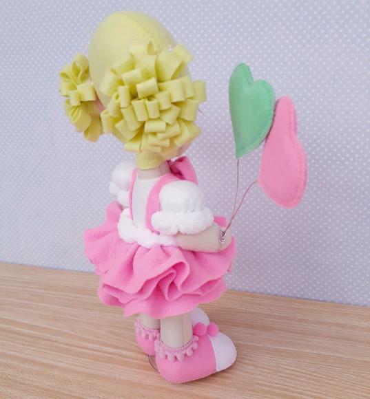 Palhacinha Circo rosa com 28cm