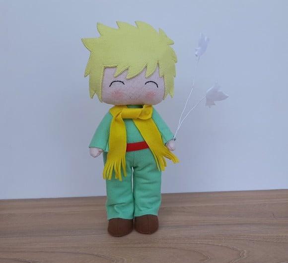 Pequeno Príncipe de Feltro Roupa Verde