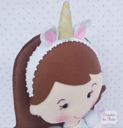 Boneca de Feltro Unicórnio