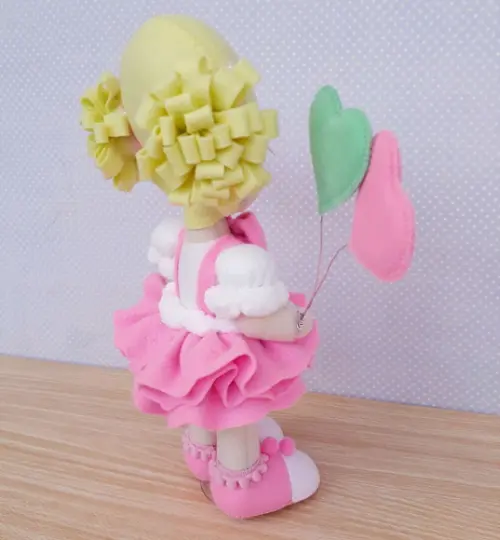 Palhacinha Circo rosa com 28cm
