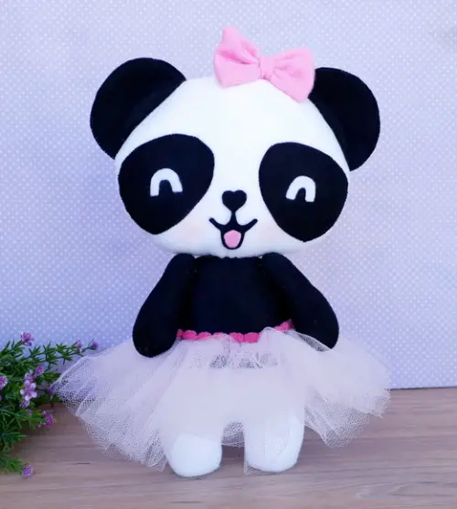 Ursinha Panda de feltro