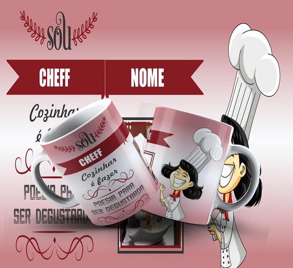 Caneca Personalizada de Porcelana Profissão Chef