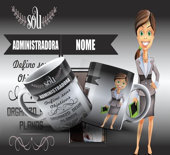 Caneca Personalizada de Porcelana Profissão Administradora