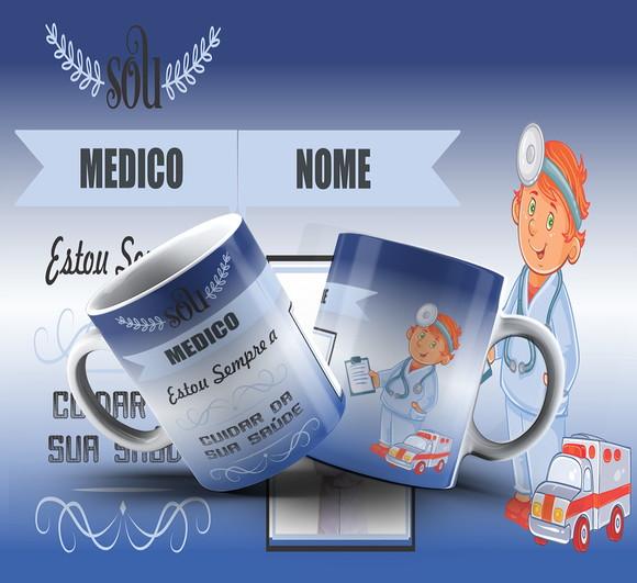 Caneca Personalizada de Porcelana Profissão Médico