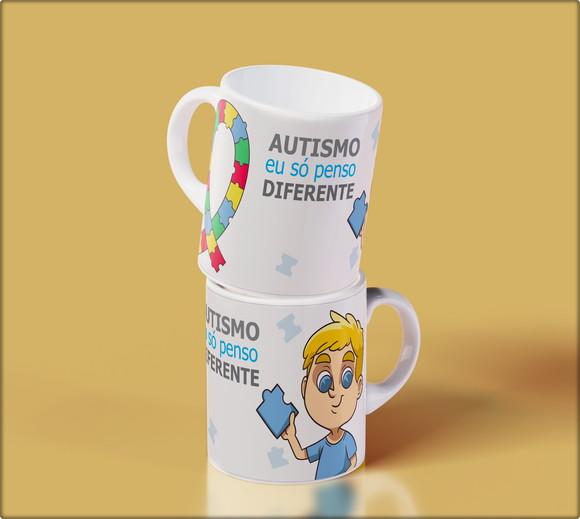Caneca Personalizada de Porcelana Autismo