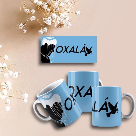 Caneca Personalizada de Porcelana Orixá Oxalá