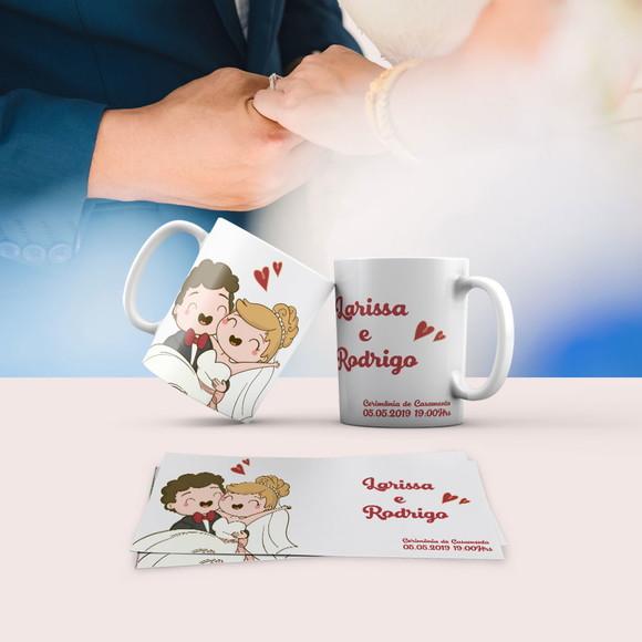 Caneca Personalizada de Porcelana Casamento
